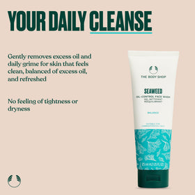 The Body Shop gel-to-foam texture on hand illustrating gentle lather benefit