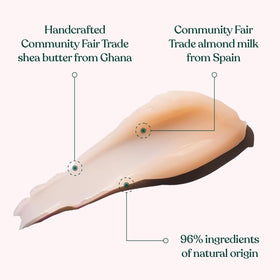 The Body Shop applying yogurt on arm for quick-absorbing, non-sticky moisture