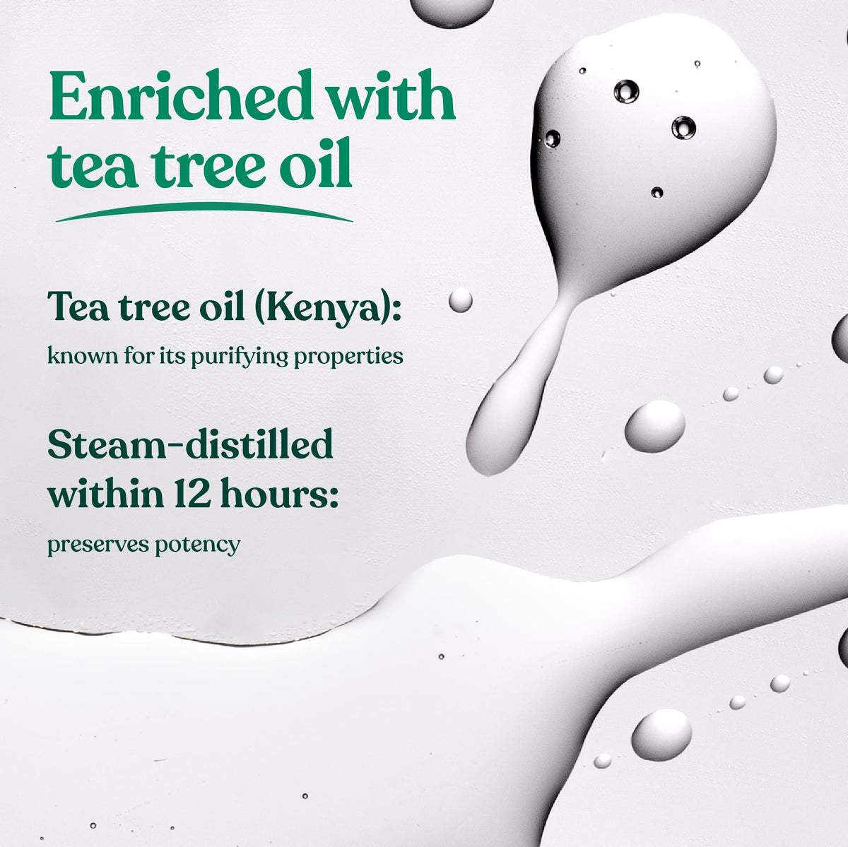 The Body Shop tea tree bottle next to a coin showing the small 0.33 oz size advantage