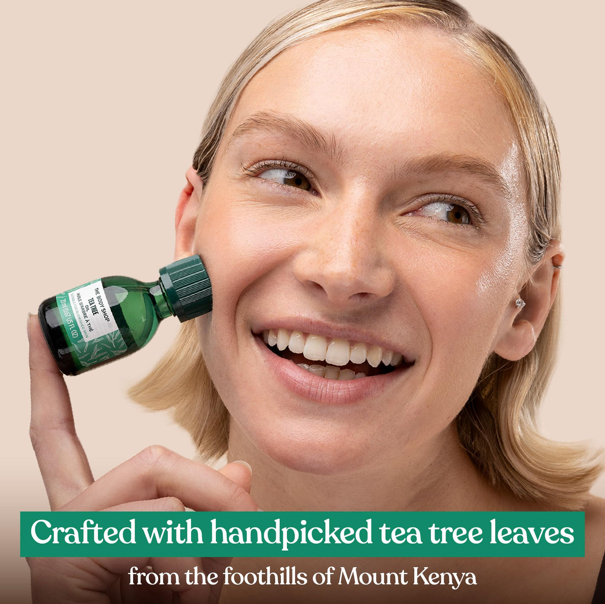 The Body Shop tea tree oil texture close-up highlighting lightweight, non-greasy feel