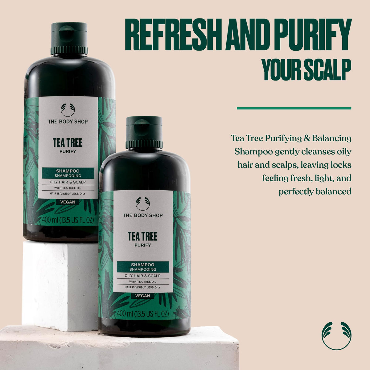The Body Shop back label showing ingredients and certification clearly