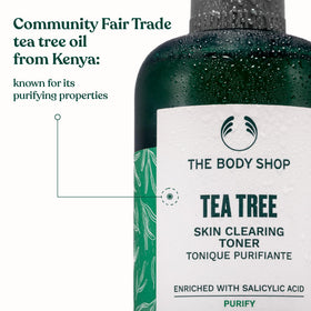 The Body Shop tea tree texture pour demonstrating lightweight, non-greasy finish