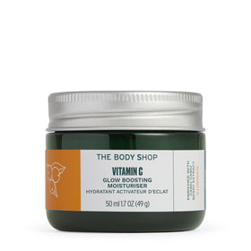 The Body Shop front packaging showing 50ml jar and radiance benefit