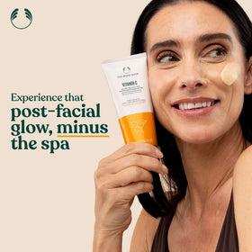 The Body Shop product in hand demonstrating 100ml scale for accurate sizing
