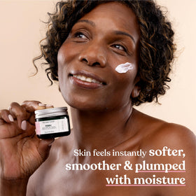 The Body Shop ingredient label highlighting vitamin E, hyaluronic acid and aloe vera