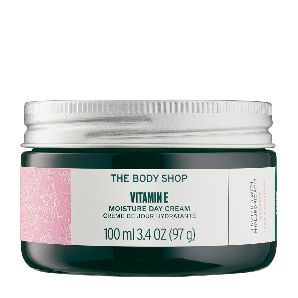 The Body Shop jar front view showing packaging and size, conveys trust and clarity