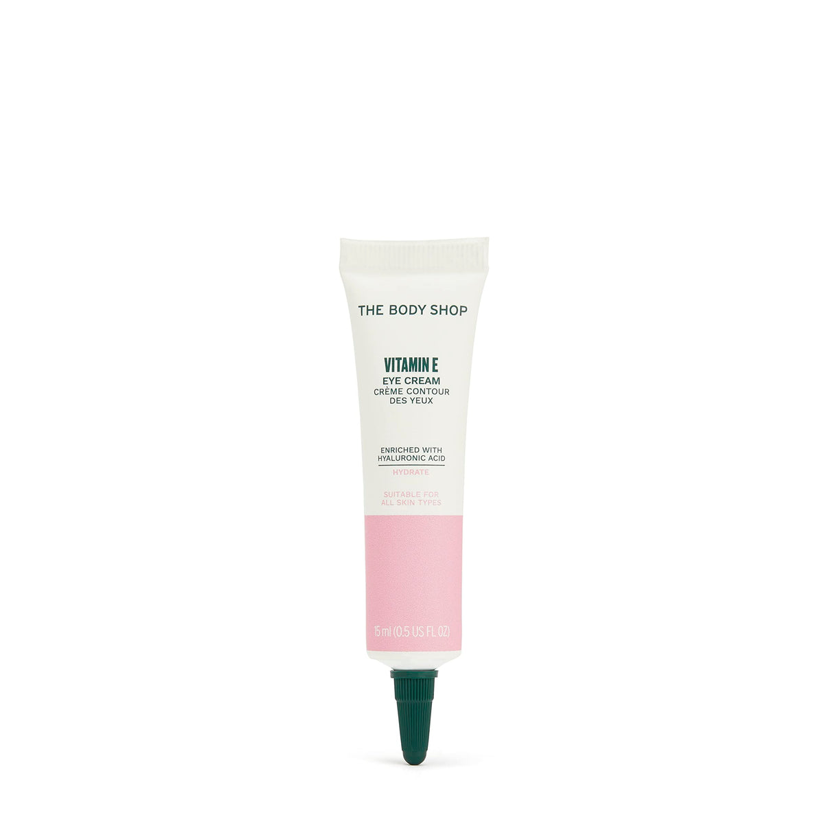 The Body Shop jar front view showing compact eye cream and quick hydration benefit