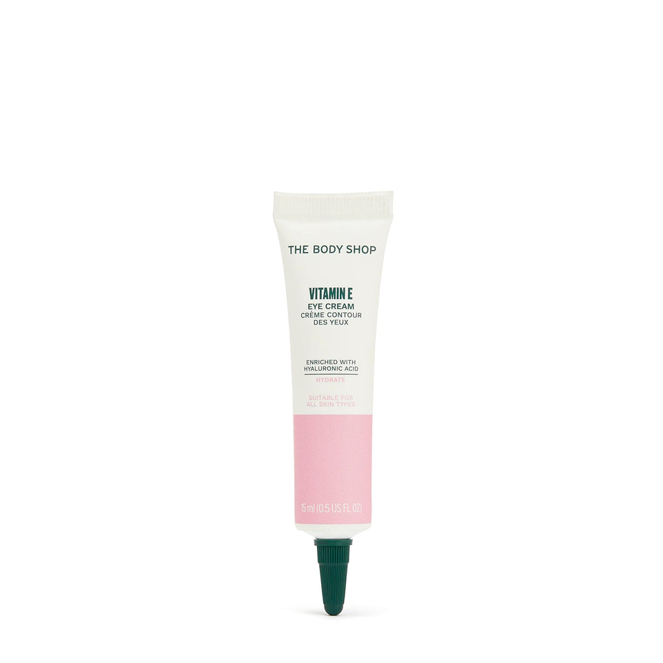 The Body Shop jar front view showing compact eye cream and quick hydration benefit