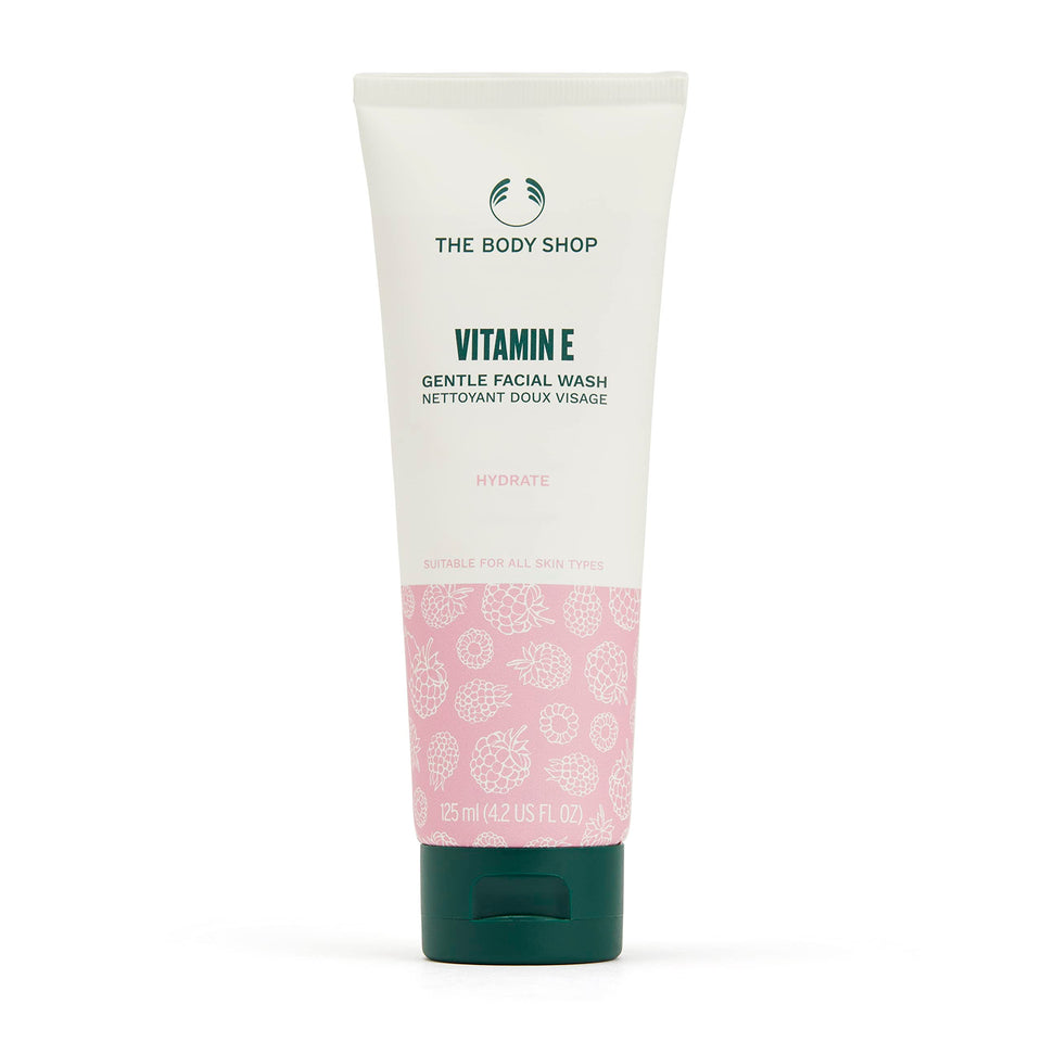 The Body Shop facial wash front packaging showing product clarity and trust