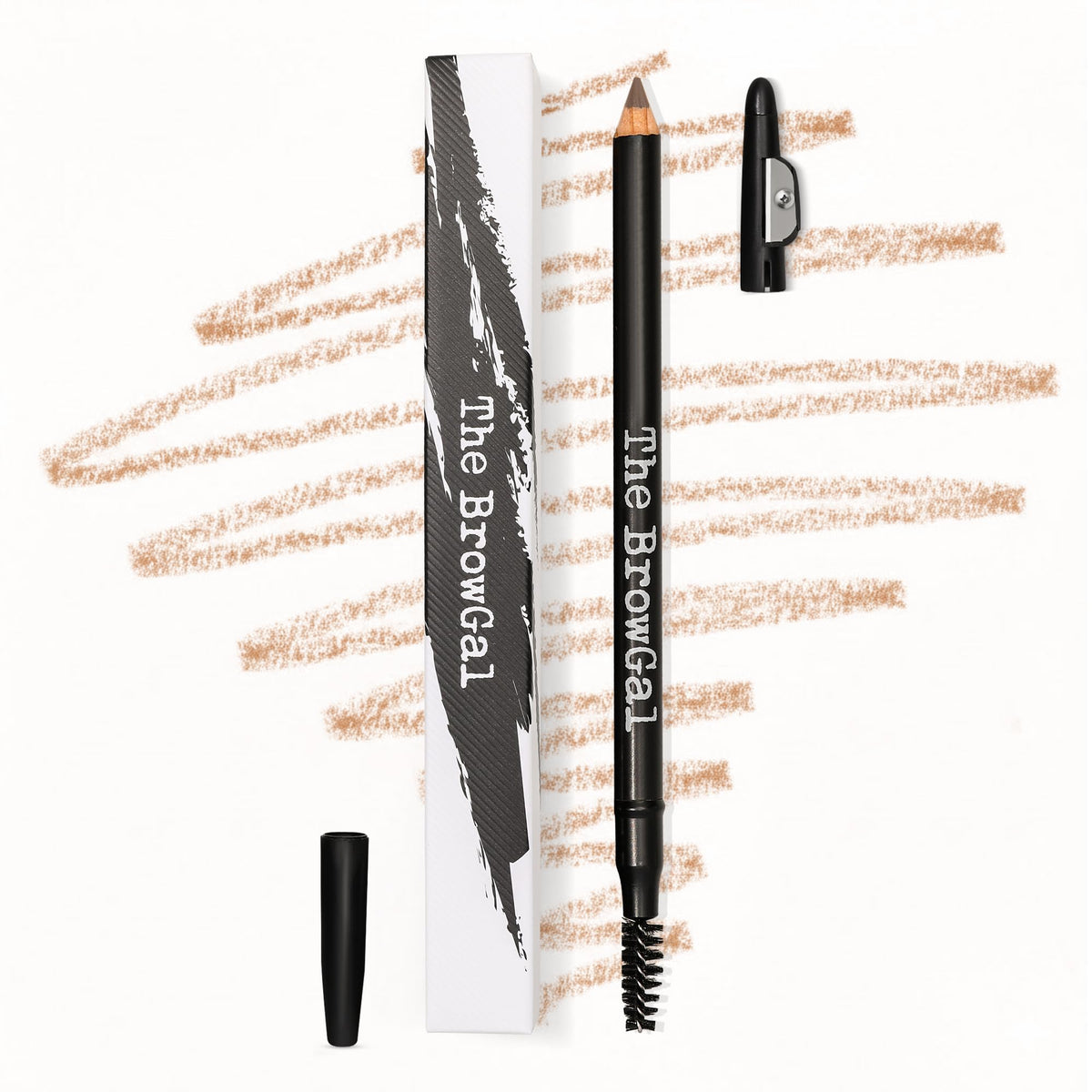 The BrowGal front packaging in shade 06 Blonde highlighting compact design