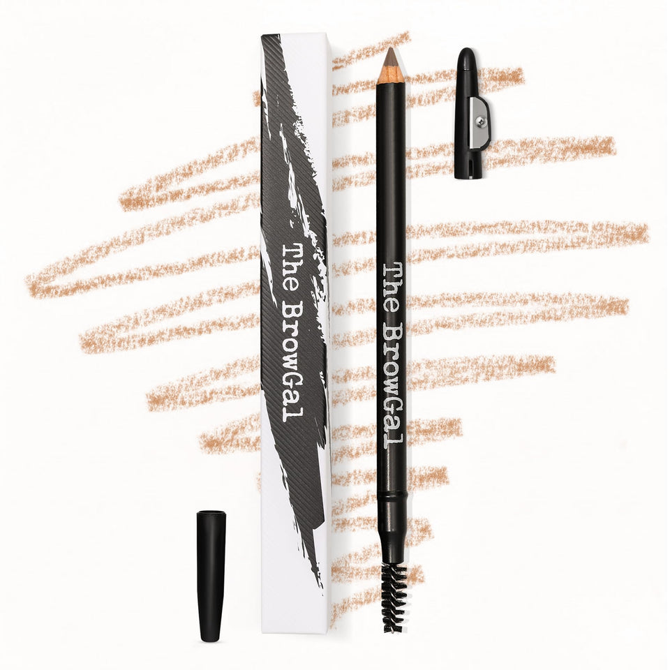 The BrowGal front packaging in shade 06 Blonde highlighting compact design