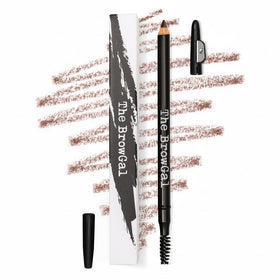 The BrowGal pencil front packaging showing product and shade benefits