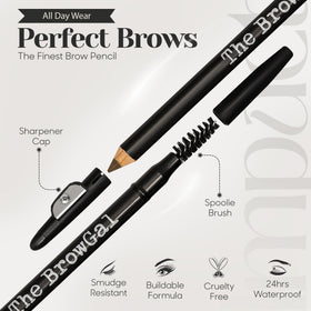 The BrowGal sharpener cap detail preserving a fine point for controlled application
