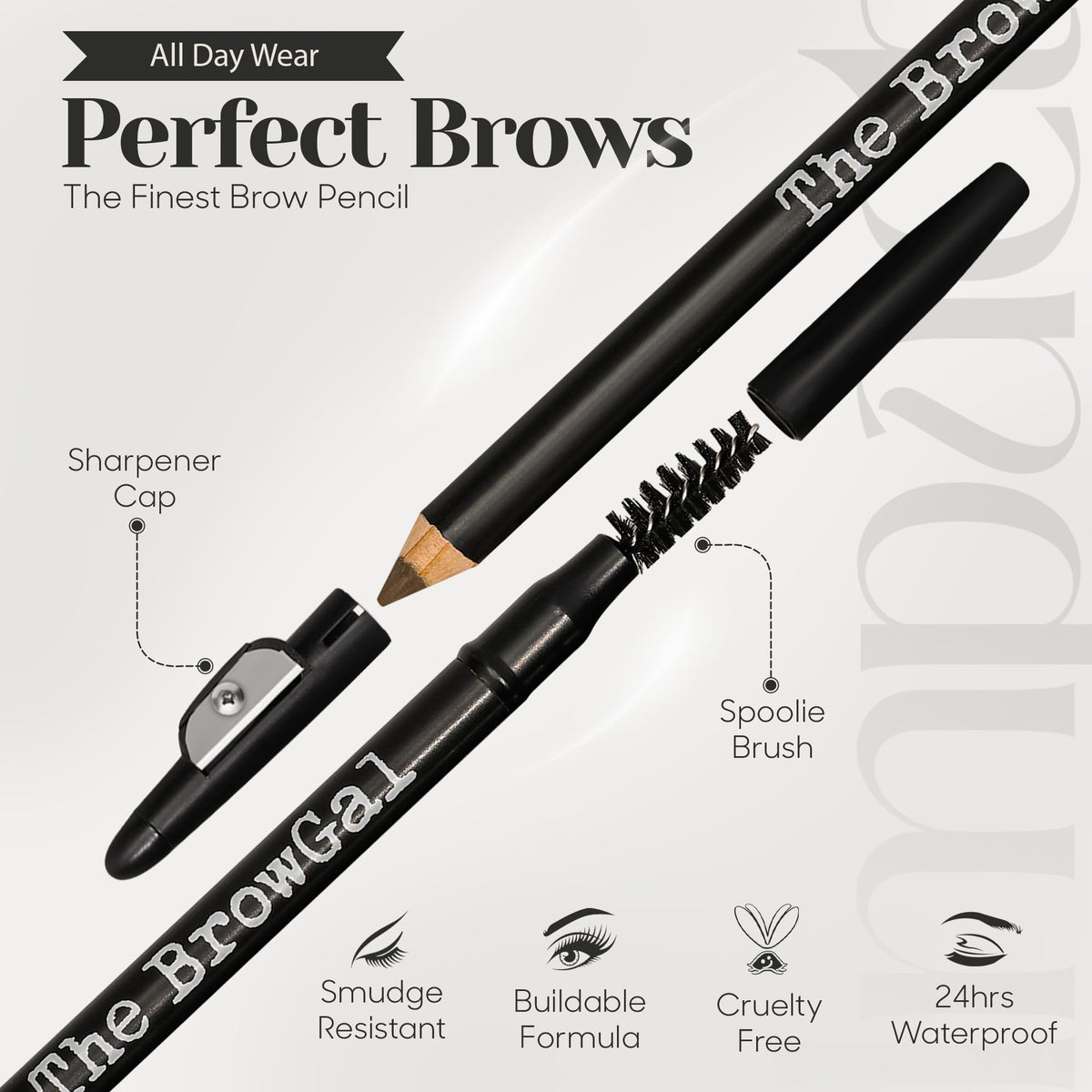 The BrowGal spoolie detail blending brows for a soft finished look