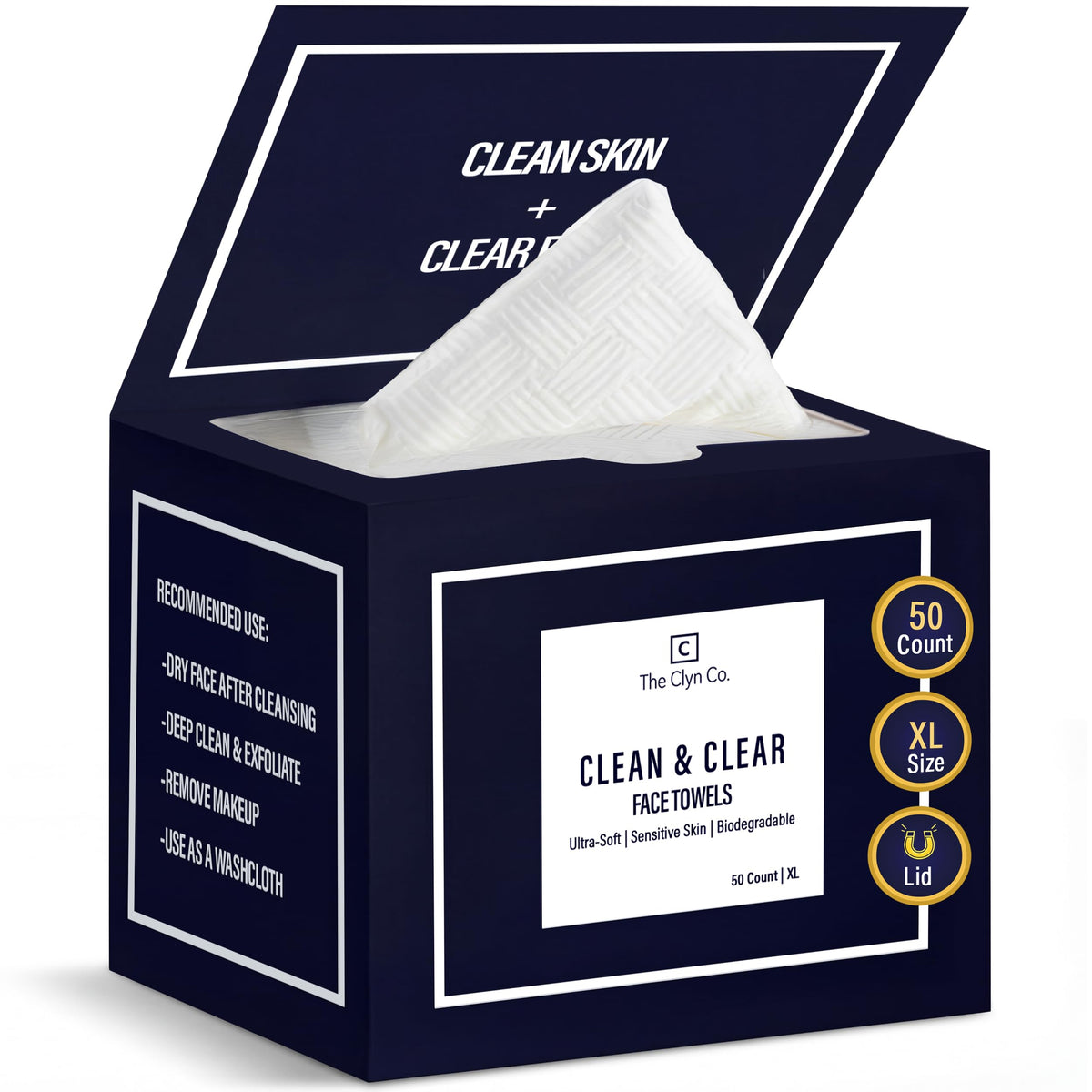 The Clyn Co. front box showing magnetic lid and premium packaging, elevates vanity storage
