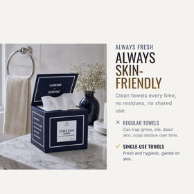 The Clyn Co. smooth side detail, illustrates gentle finish for sensitive skin