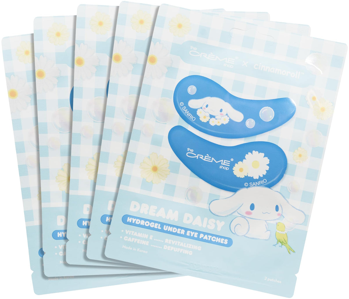 The Crème Shop front packaging showing cute Cinnamoroll design and benefits
