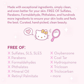 The Crème Shop Hello Kitty texture closeup showing creamy-gel consistency for quick absorption