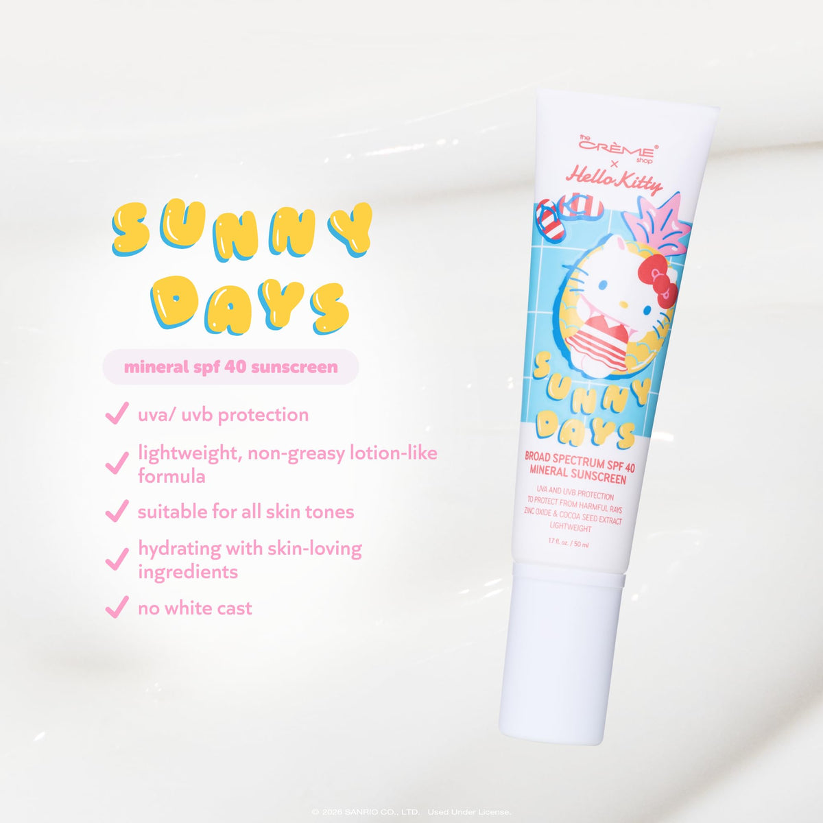 The Crème Shop tube in hand demonstrating compact travel-friendly size