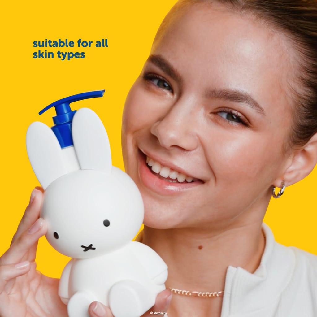 The Crème Shop Miffy 340 mL size comparison demonstrating portable yet substantial supply
