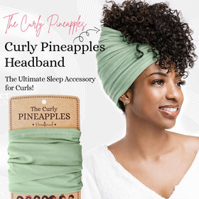 The Curly Pineapples close-up of soft stretchy knit fabric reducing friction on curls