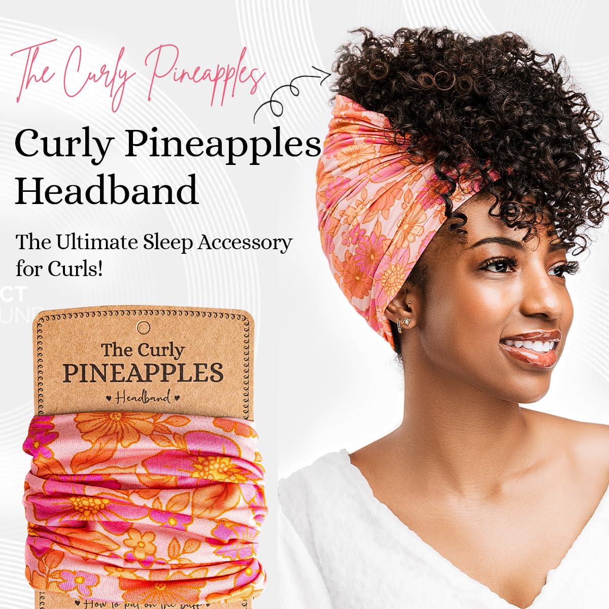 The Curly Pineapples close-up of soft stretchy fabric highlighting gentle hold
