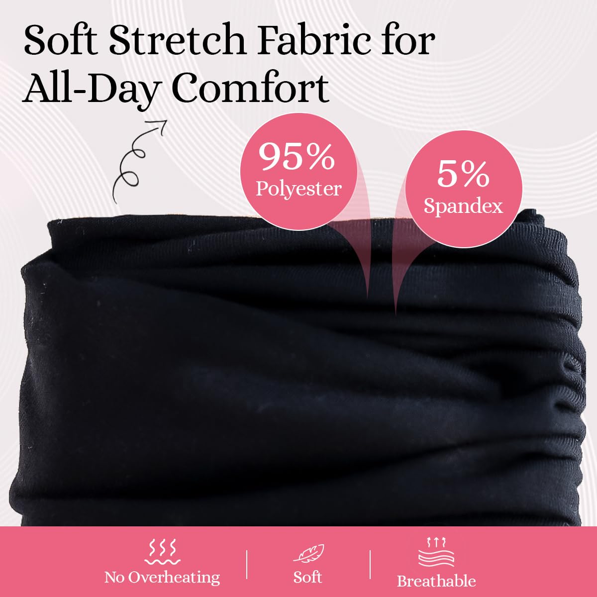 The Curly Pineapples headband on model during yoga illustrating secure fit