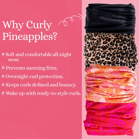 The Curly Pineapples label and care tag detail showing material and care benefits