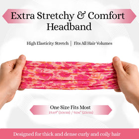 The Curly Pineapples headband beside ruler showing adult-size coverage
