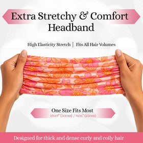 The Curly Pineapples headband in a yoga class demonstrating non-slip performance