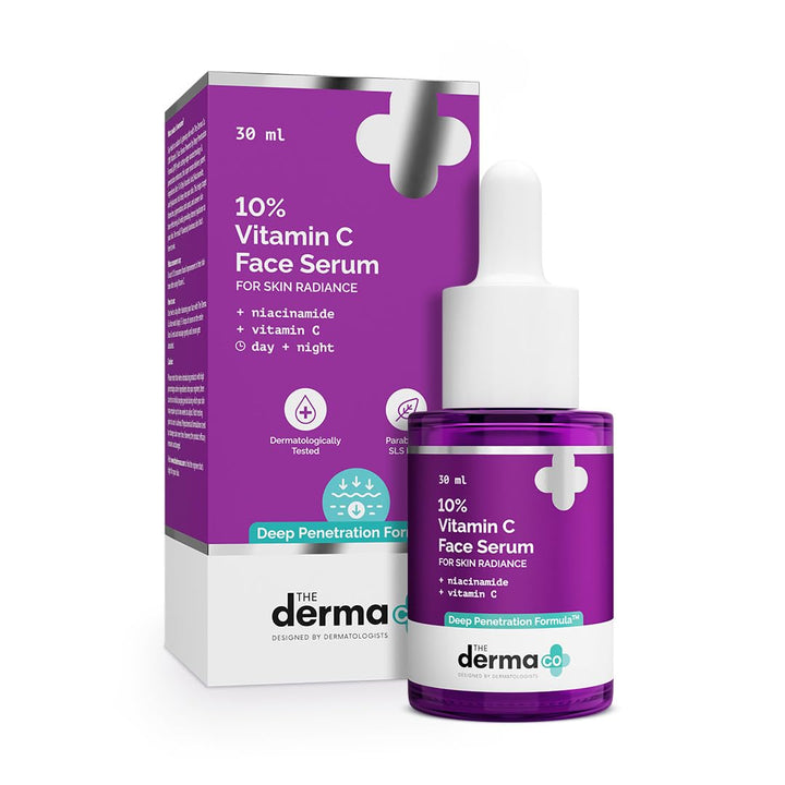 The Derma Co front packaging showing bottle and branding, conveys trust