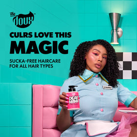 The Doux DEAR MAMA applied on curls showing enhanced definition
