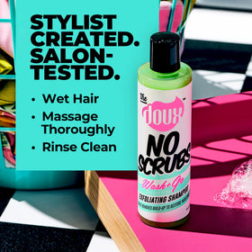The Doux texture in hand demonstrating creamy consistency and easy rinsing