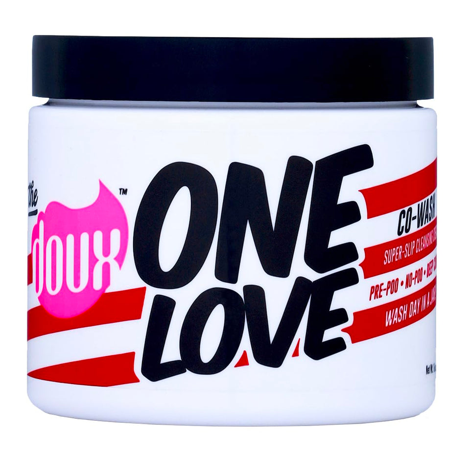The Doux One Love co-wash front showing gentle cleanser for hydrated curls