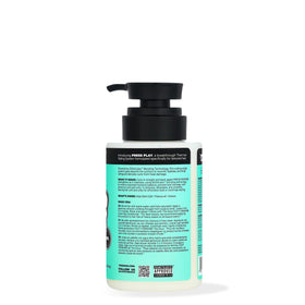 The Doux label and pump detail highlighting ingredients and clarity benefit