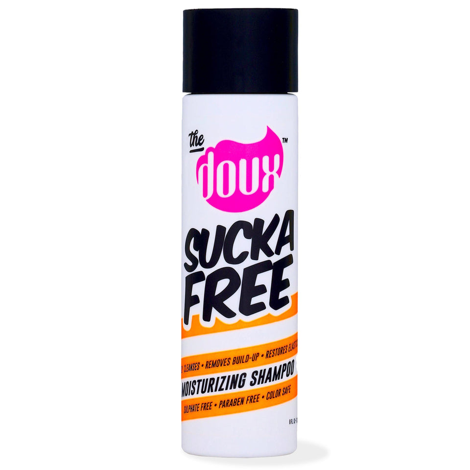 The Doux front bottle view showing branding and 8oz size for easy identification