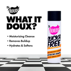 The Doux foam texture on palm illustrating gentle lather and moisturizing feel