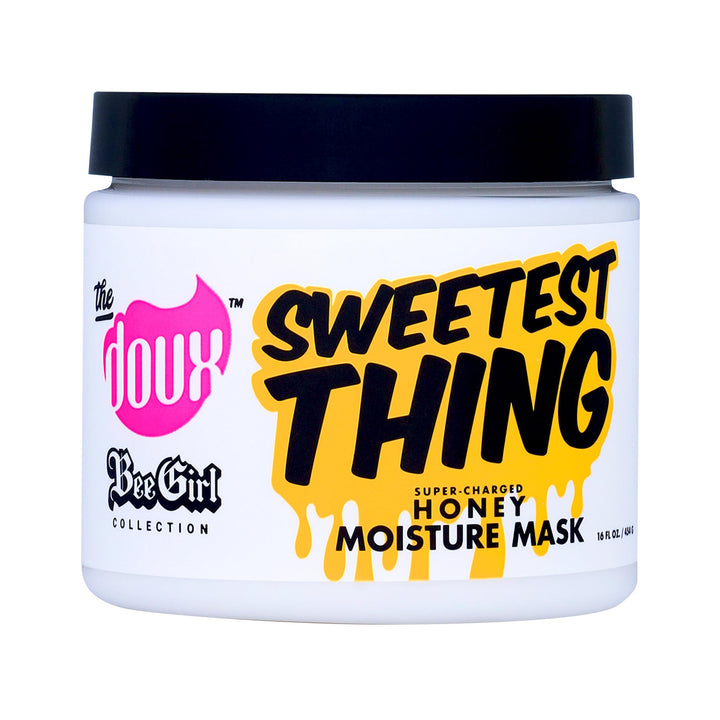 The Doux jar front view showing label and volume, highlighting professional hydration benefit