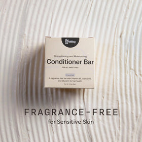 The Earthling Co. conditioner bar before and after hair image showing improved manageability