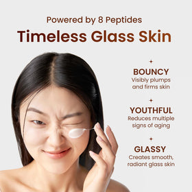 The Face Shop ingredient list label showing peptide-rich formulation benefits