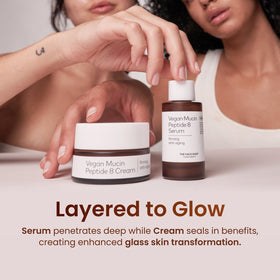 The Face Shop moisturizer paired with serum showing layered skincare compatibility