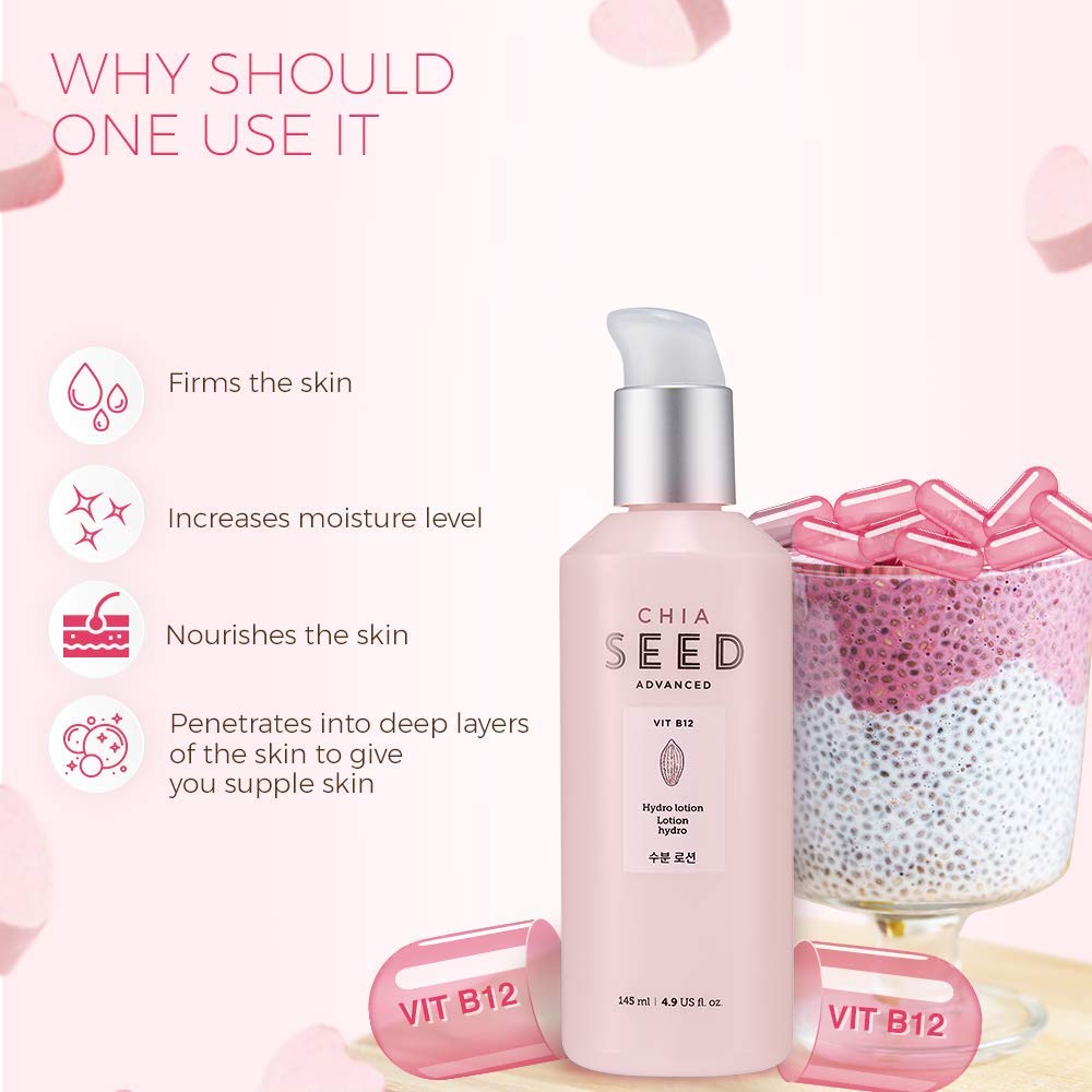 THE FACE SHOP chia seeds and gel illustrating natural-sourced moisture support
