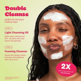 The Face Shop size comparison with hand showing portable bottles for travel and routine