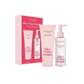 The Face Shop double cleansing duo front packaging showing both bottles and benefits