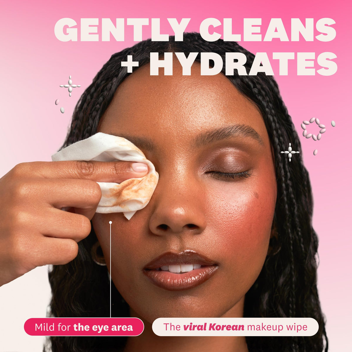 THE FACE SHOP open wipe detail revealing texture and easy pull benefit