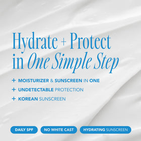 The Face Shop Hydro Sun Barrier next to ruler highlighting 1.69 fl oz portable size