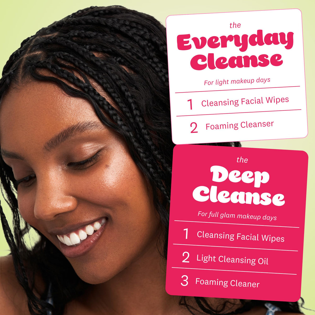 Label close-up with ingredients list emphasizing The Face Shop transparency