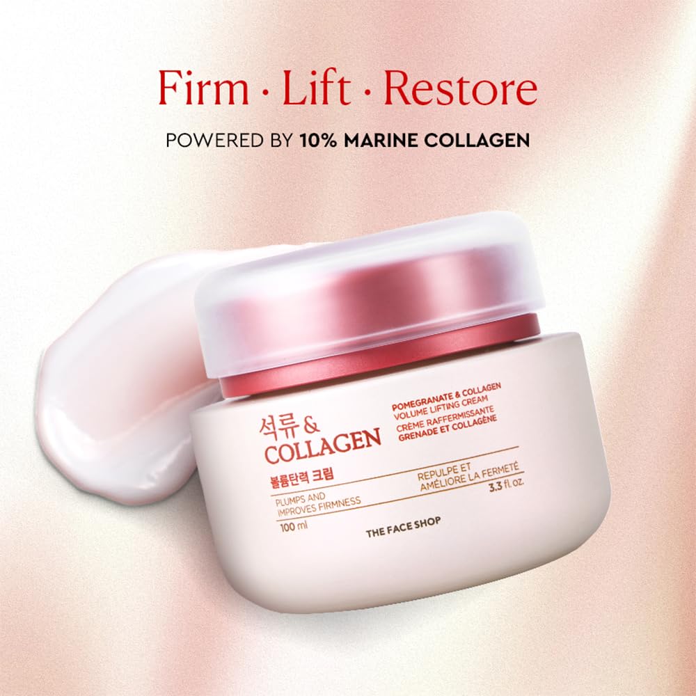 The Face Shop open jar showing creamy texture and rich hydration for plumping