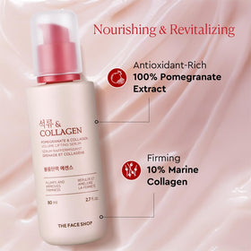 The Face Shop serum droplet on skin showing lightweight texture and fast absorption