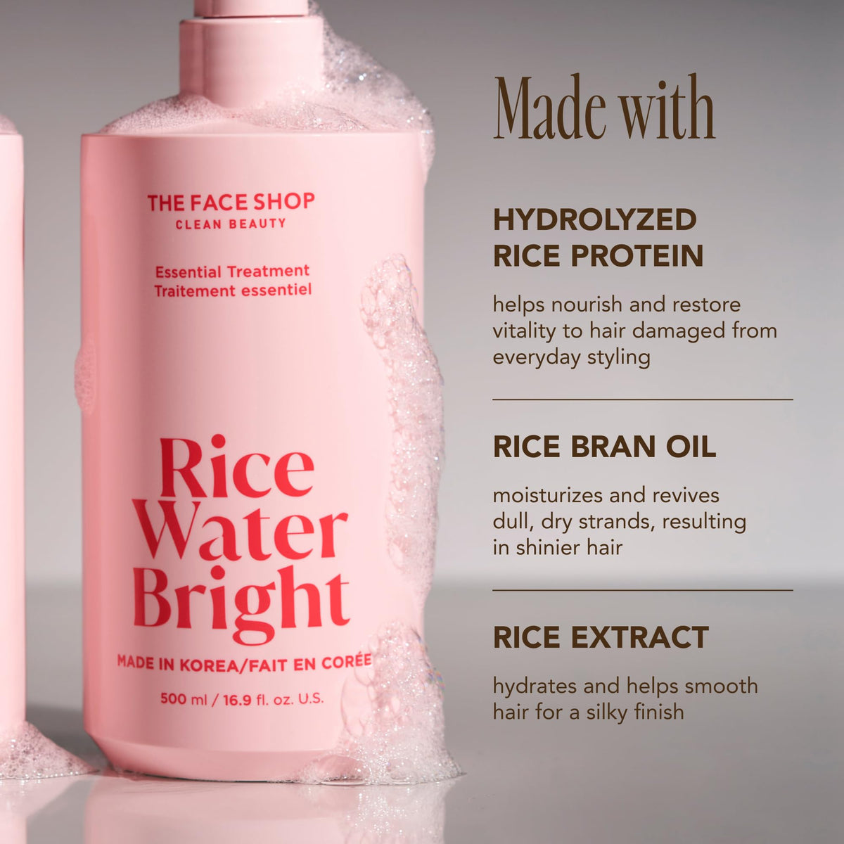 The Face Shop before and after hair showing reduced frizz and shine